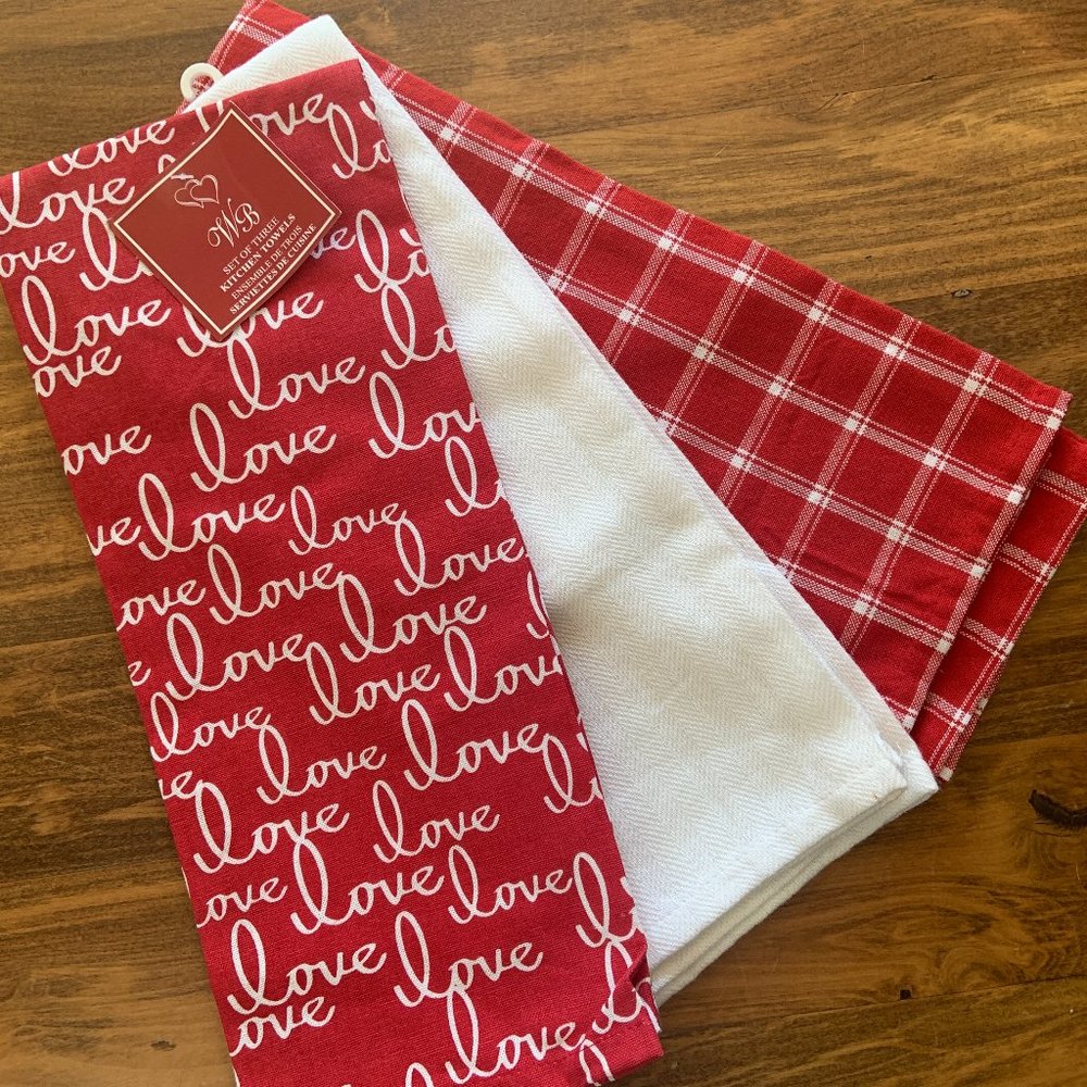 Valentine Love Kitchen Towel Set